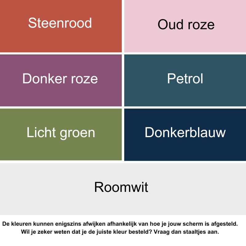 Wikkelvest kabelstructuur met opstaand kraagje in 7 kleuren